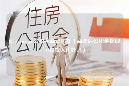 自贡公积金离职代提（离职后公积金提取可以找人代办吗）